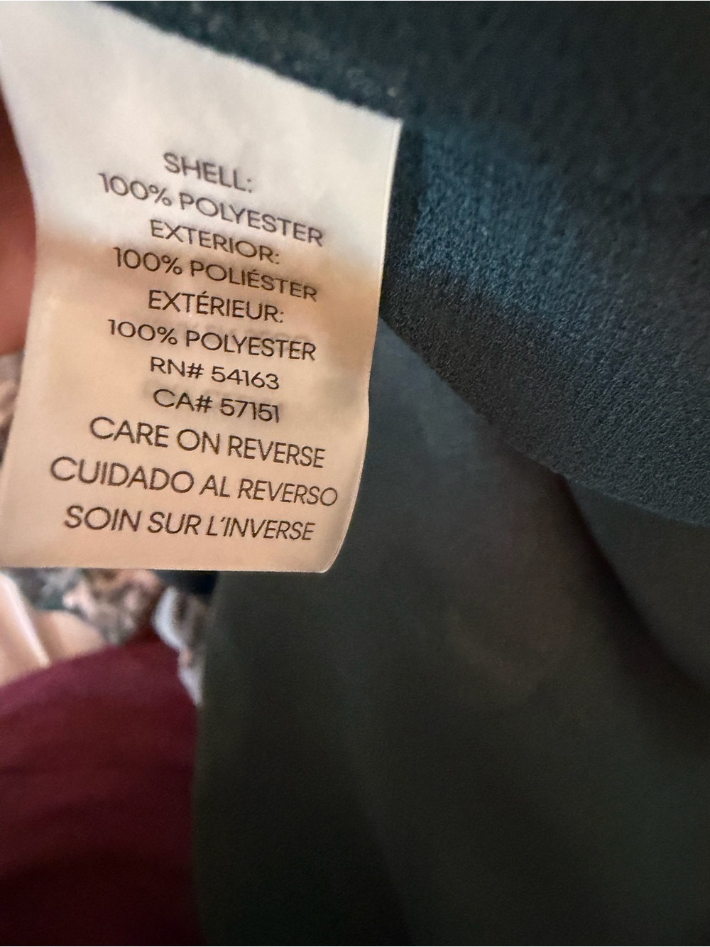 Calvin Klein Chiffon Floral Pleated V-Neck Blouse Green Orange - Size [XL]. EUC - Picture 11 of 11
